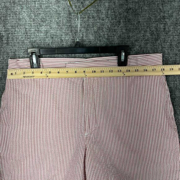 GREG NORMN SHORTS MENS 36 RED SEERSUCKER CHINO GOLFING CLUB RESORT CASUAL COTTON - Picture 5 of 8